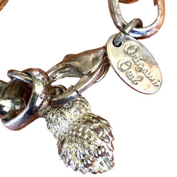 Origami Owl Silver Charm Bracelet with Rhinestones and Peace Sign - Picture 2 of 5